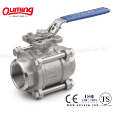 3PC Stainless Steel Thread Ball Valve with Handle